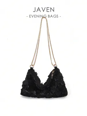 BagForLove - Elegant Floral Metallic Zipper Clasp Armpit Bag for Women