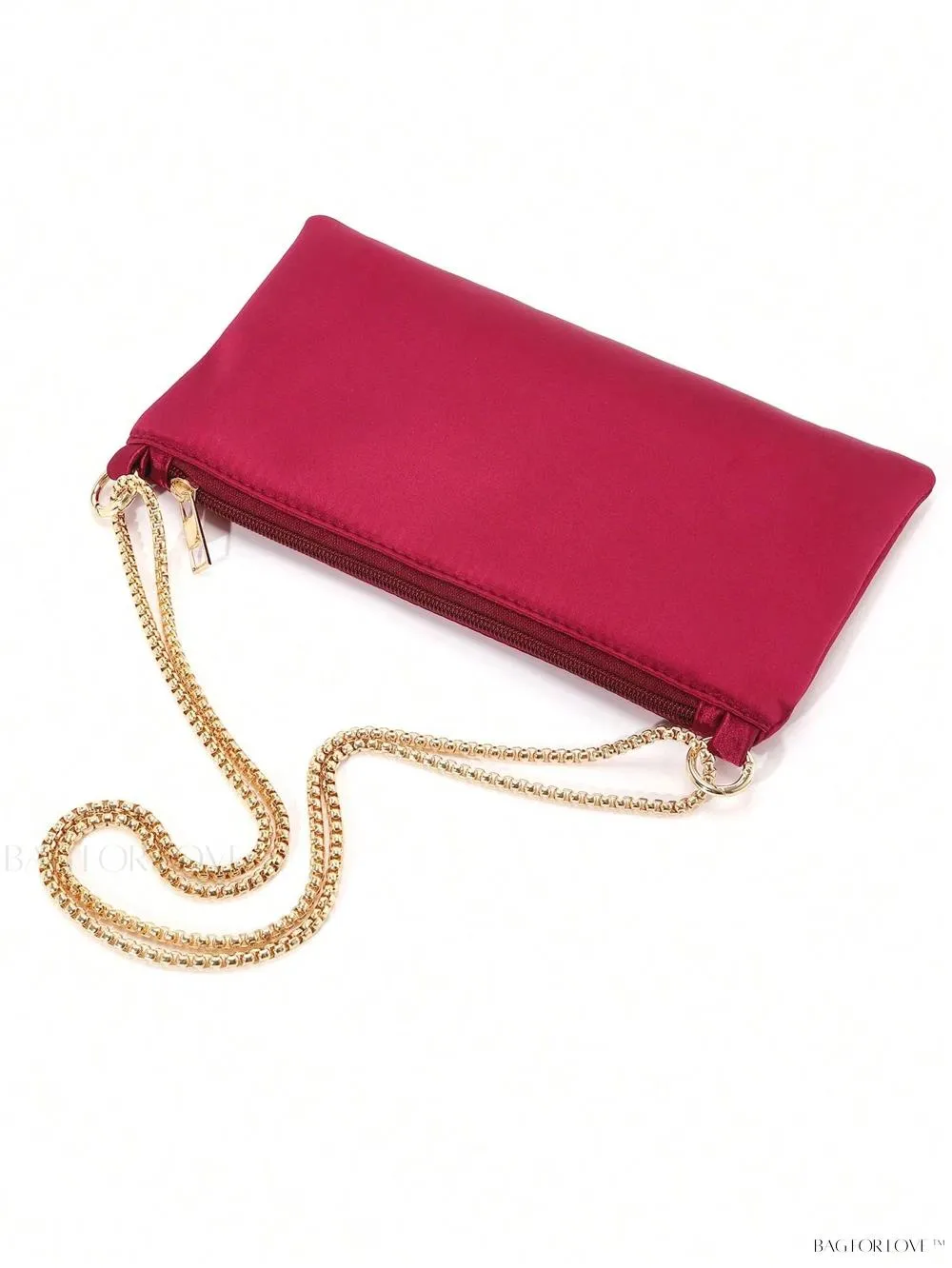 BagForLove - Elegant Floral Metallic Zipper Clasp Armpit Bag for Women