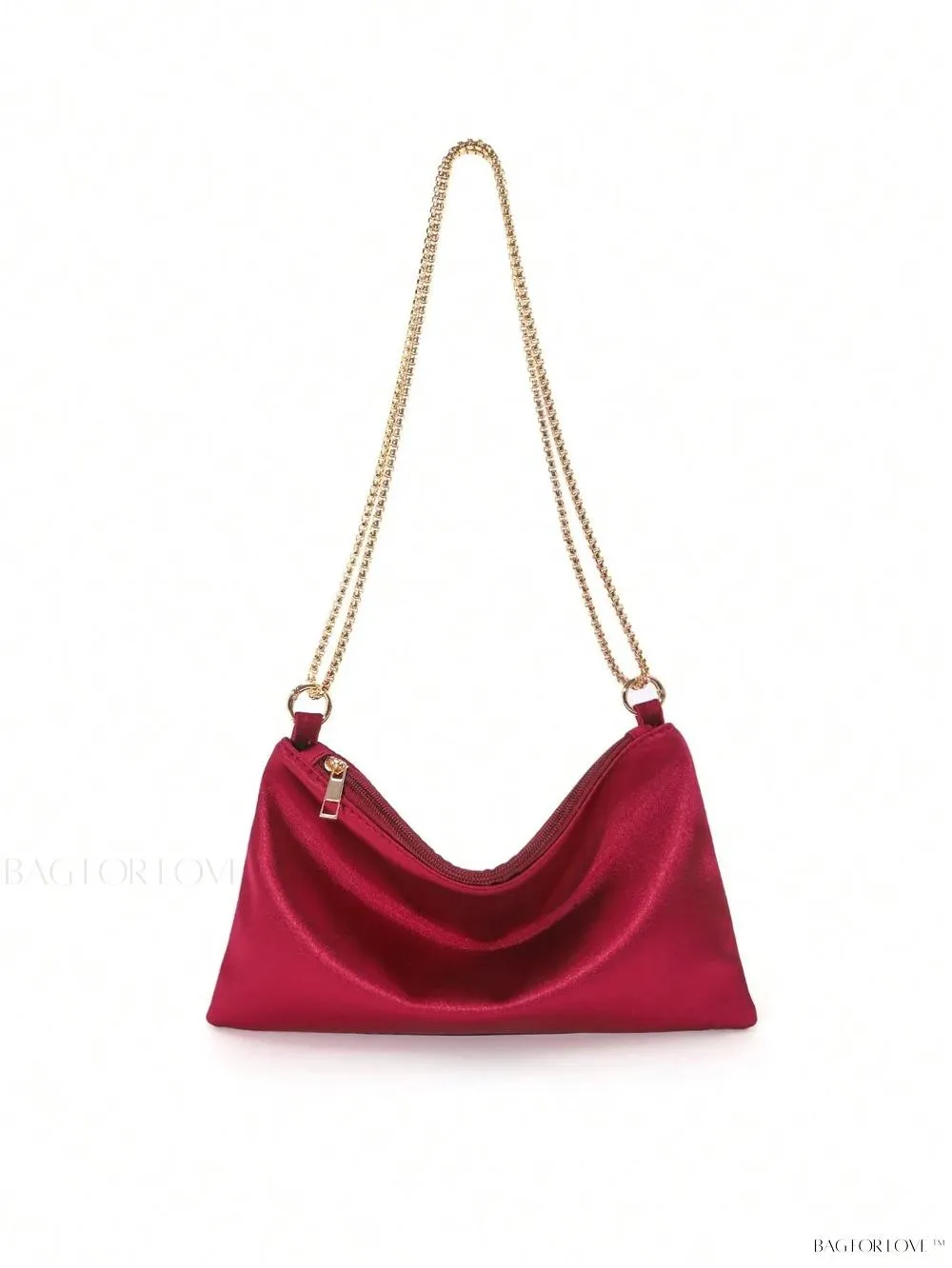 BagForLove - Elegant Floral Metallic Zipper Clasp Armpit Bag for Women