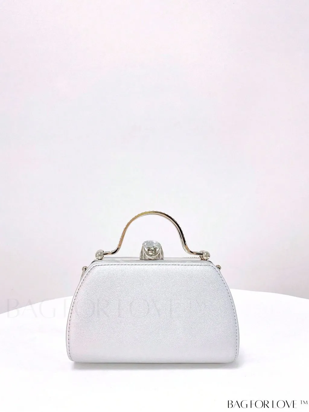 BagForLove - Elegant Rhinestone & Pearl Mini Box Bag - Glamorously Designed