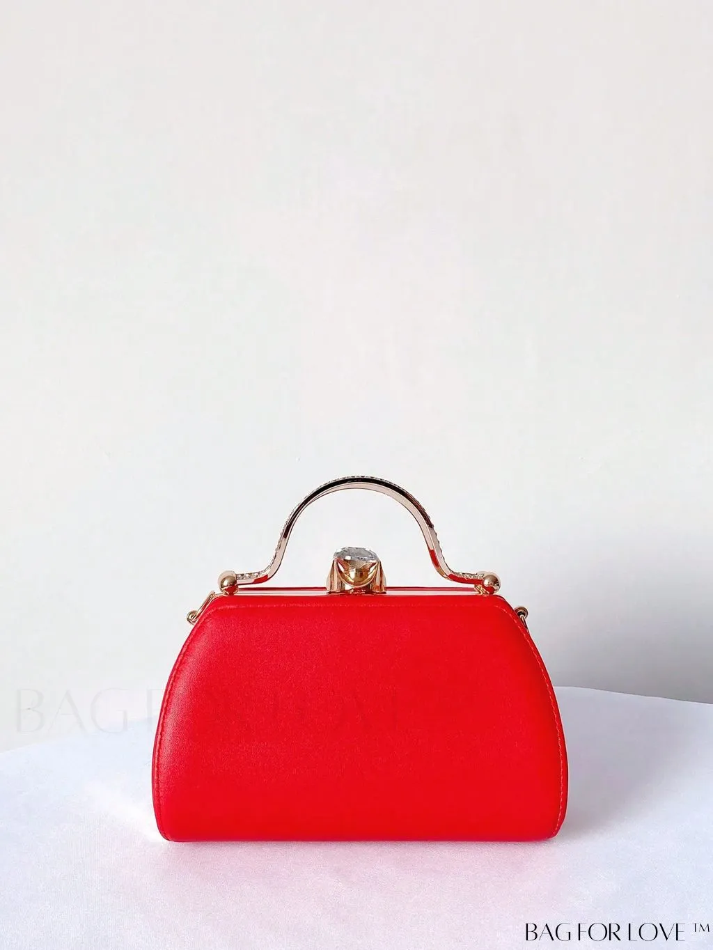 BagForLove - Elegant Rhinestone & Pearl Mini Box Bag - Glamorously Designed
