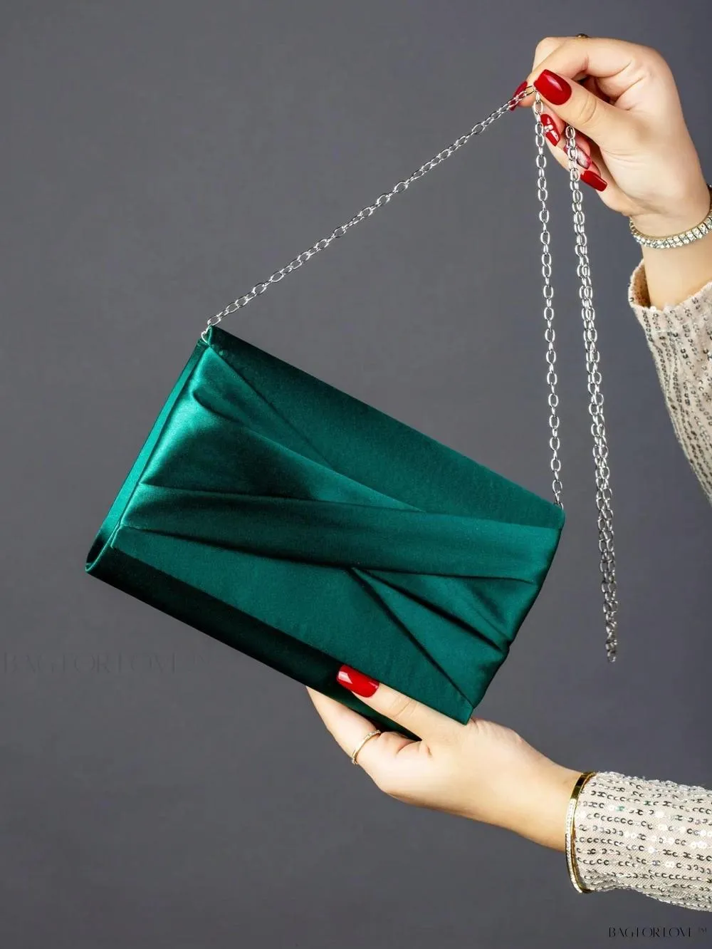 BagForLove - Evening Essential Plush Bow Shoulder Chain Bag for Her