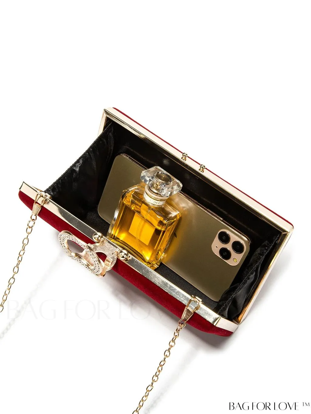 BagForLove - Exquisite Rhinestone Chain Evening Bag - Compact & Elegant