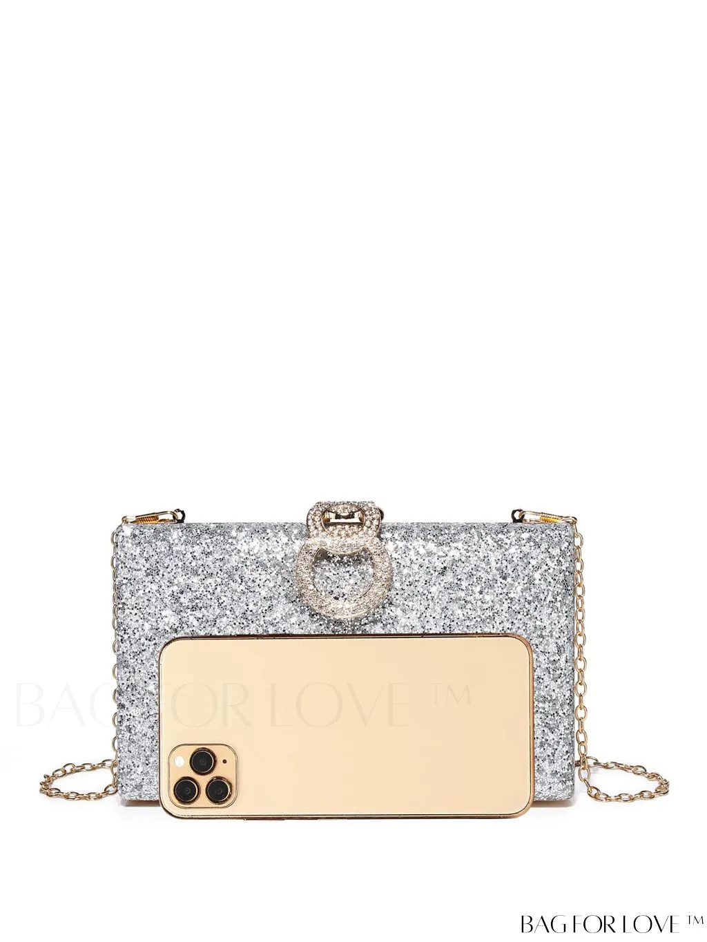 BagForLove - Exquisite Rhinestone Chain Evening Bag - Compact & Elegant