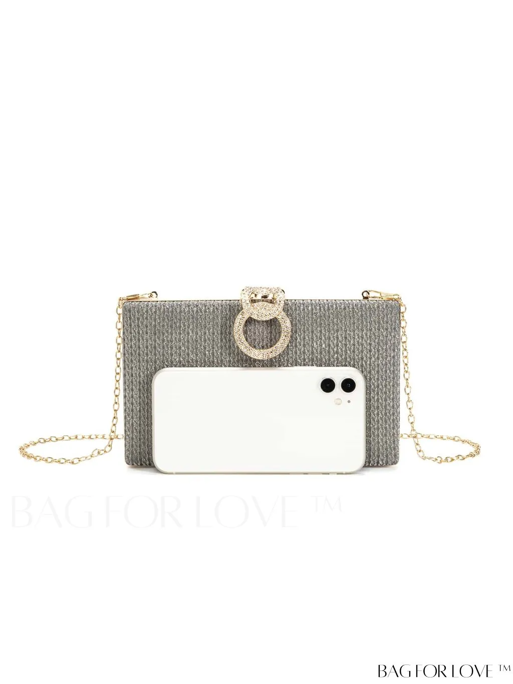 BagForLove - Exquisite Rhinestone Chain Evening Bag - Compact & Elegant