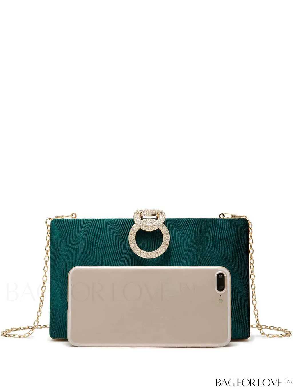 BagForLove - Exquisite Rhinestone Chain Evening Bag - Compact & Elegant
