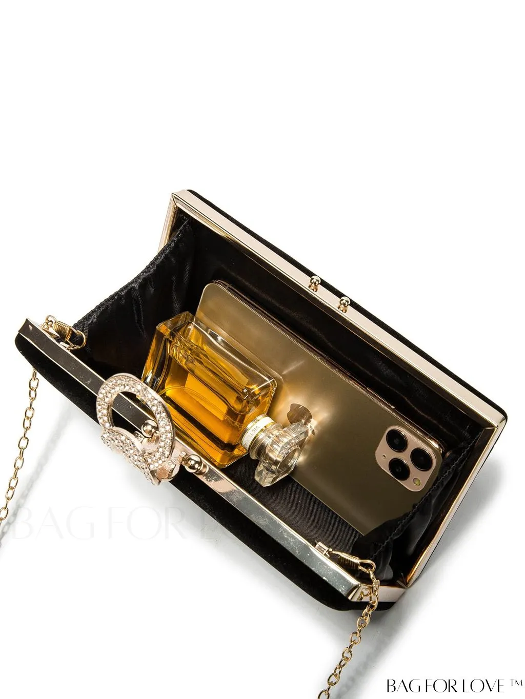 BagForLove - Exquisite Rhinestone Chain Evening Bag - Compact & Elegant