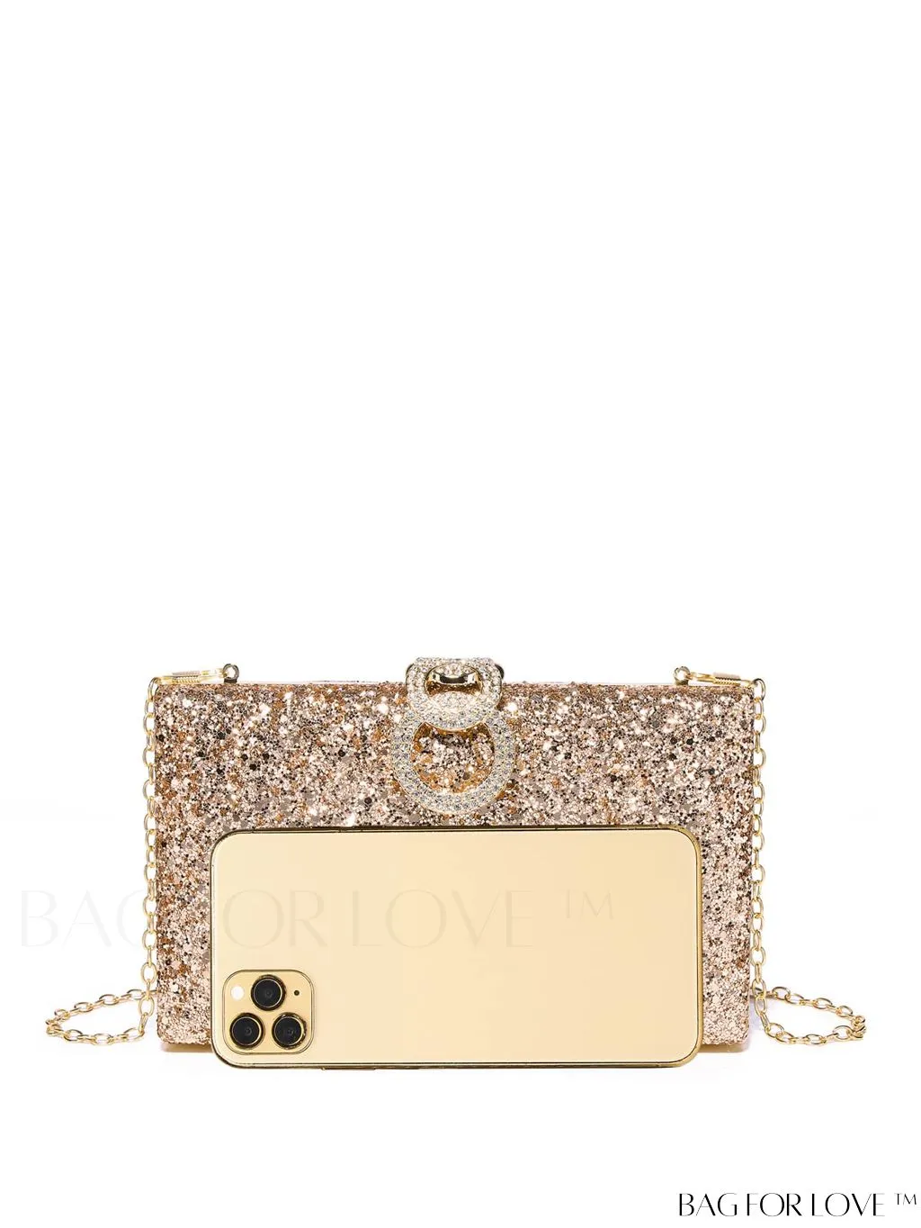 BagForLove - Exquisite Rhinestone Chain Evening Bag - Compact & Elegant