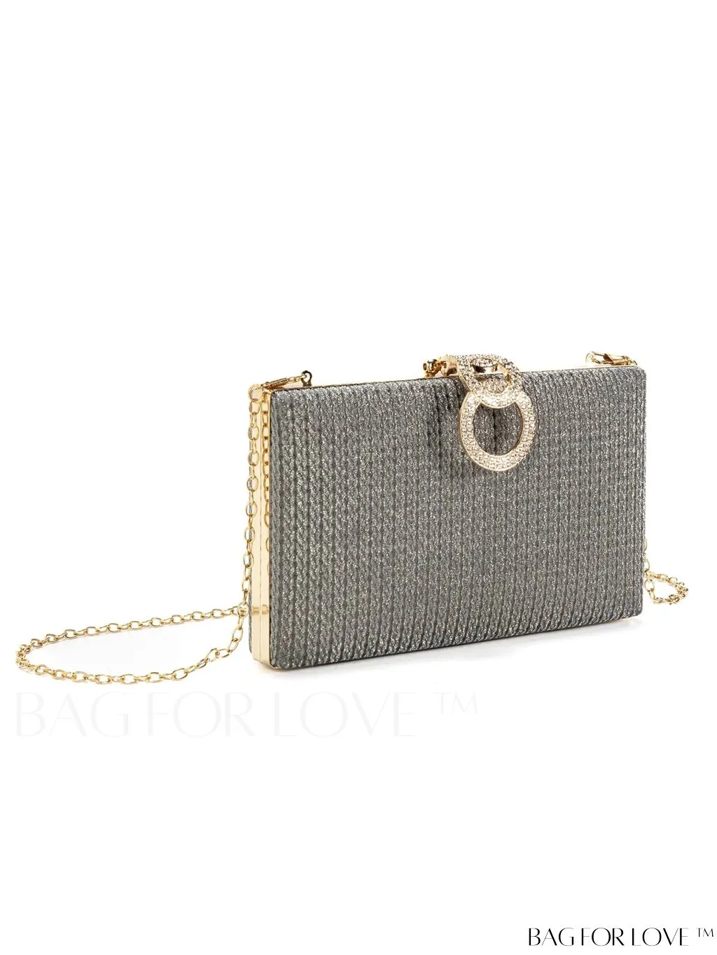 BagForLove - Exquisite Rhinestone Chain Evening Bag - Compact & Elegant
