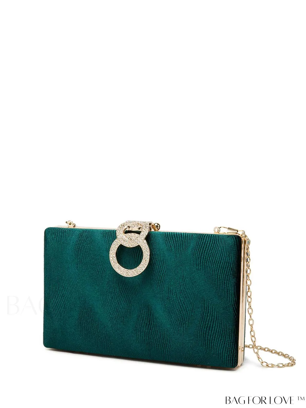 BagForLove - Exquisite Rhinestone Chain Evening Bag - Compact & Elegant