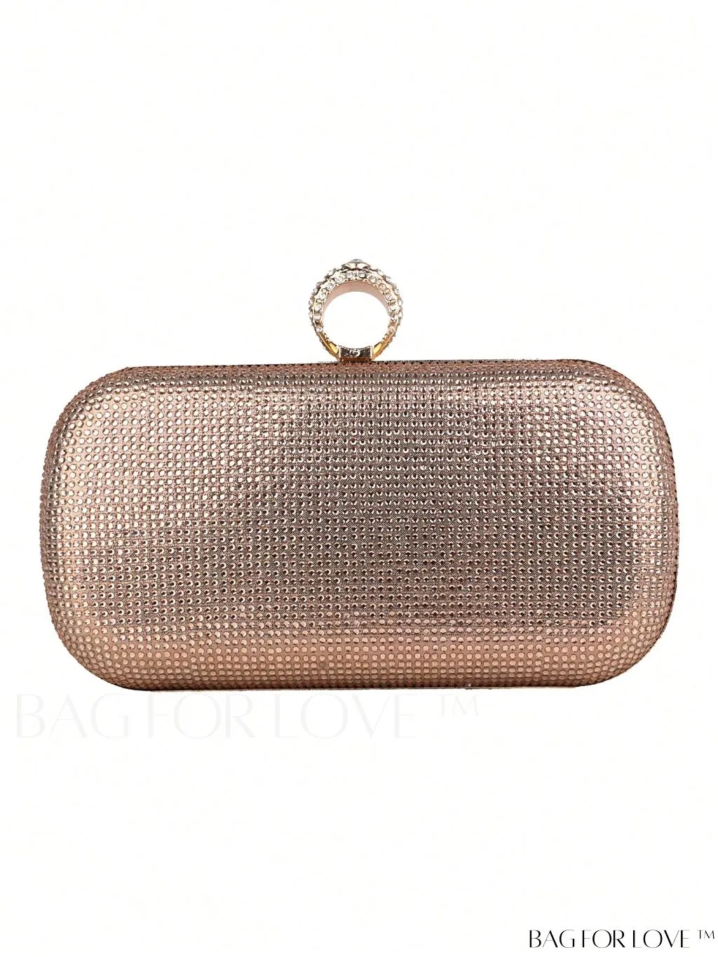 BagForLove - Glamorous Box Bag with Rhinestone Decoration: Ideal Wedding, Prom, and Party Purse