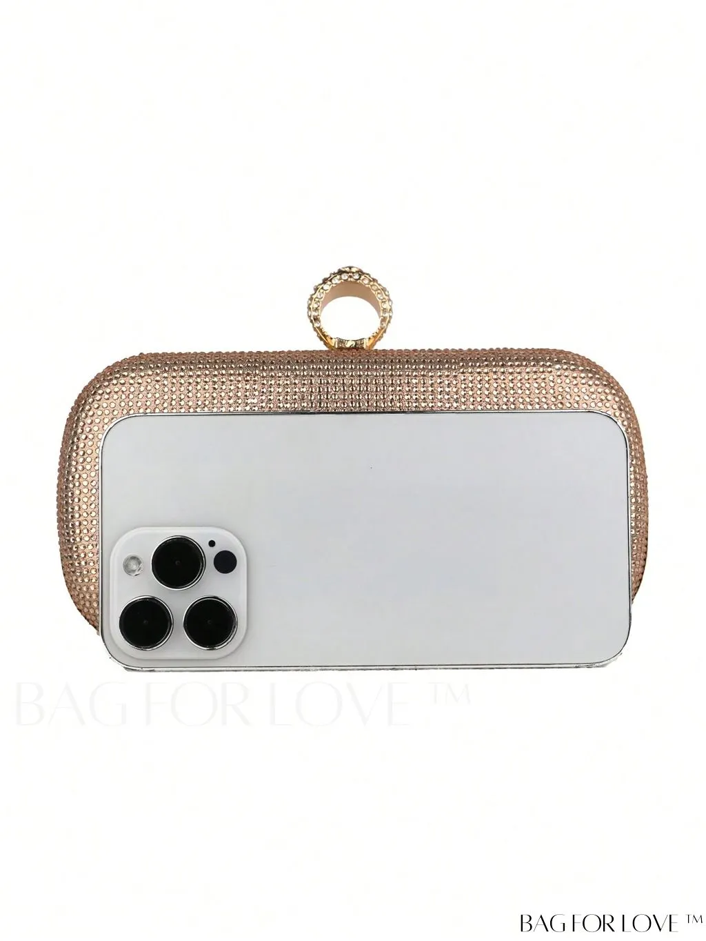 BagForLove - Glamorous Box Bag with Rhinestone Decoration: Ideal Wedding, Prom, and Party Purse