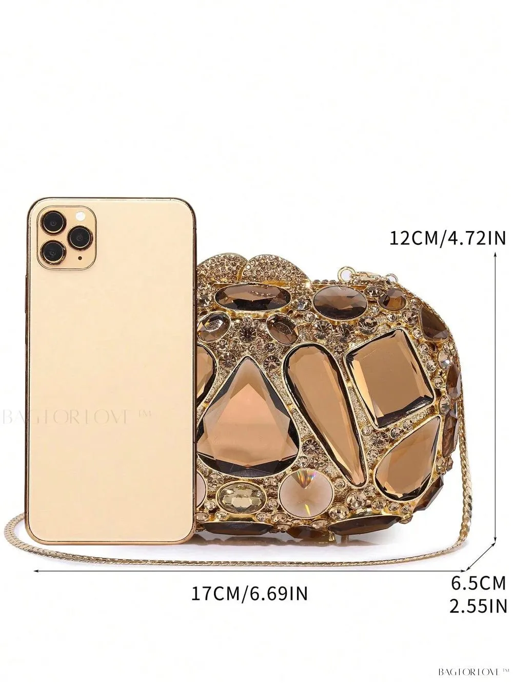 BagForLove - Glamorous Evening Clutch Featuring Sparkling Rhinestones
