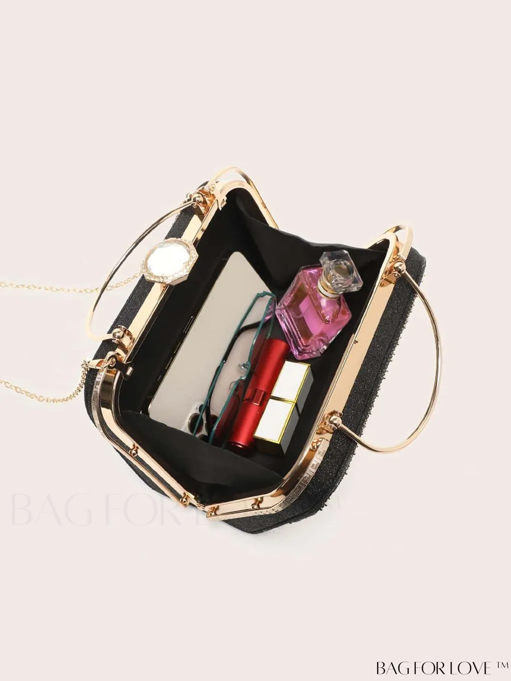 BagForLove - Glamorous Floral Applique Rhinestone Box Bag: Ideal Bridal Purse for Weddings, Proms & Parties
