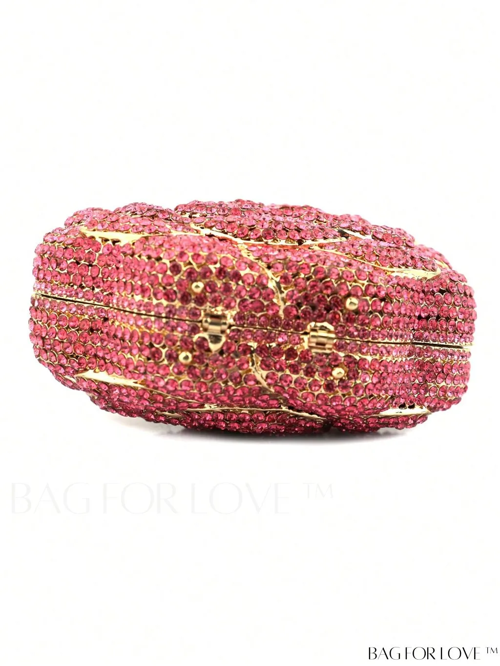 BagForLove - Glamorous Flower Mini Box Bag with Rhinestone Decor and Chain - Perfect for Parties