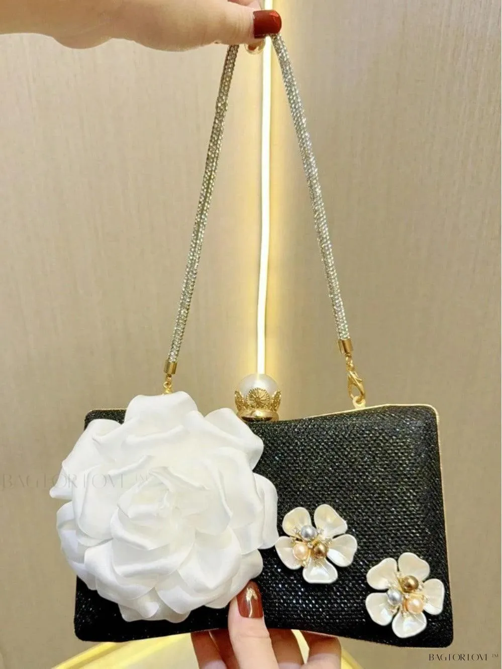 BagForLove - Glamorous Pearl Clutch Handbag for Women