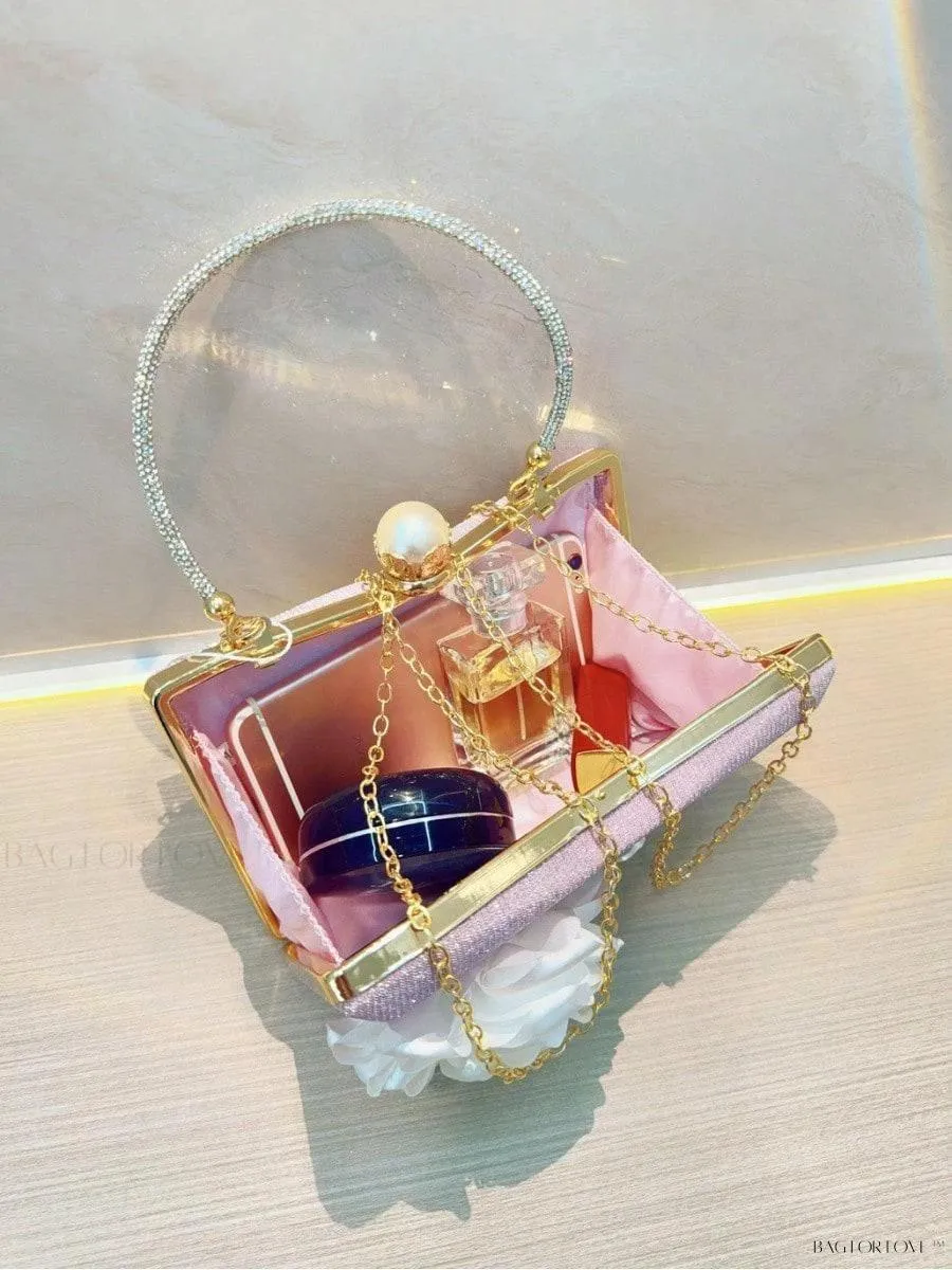 BagForLove - Glamorous Pearl Clutch Handbag for Women