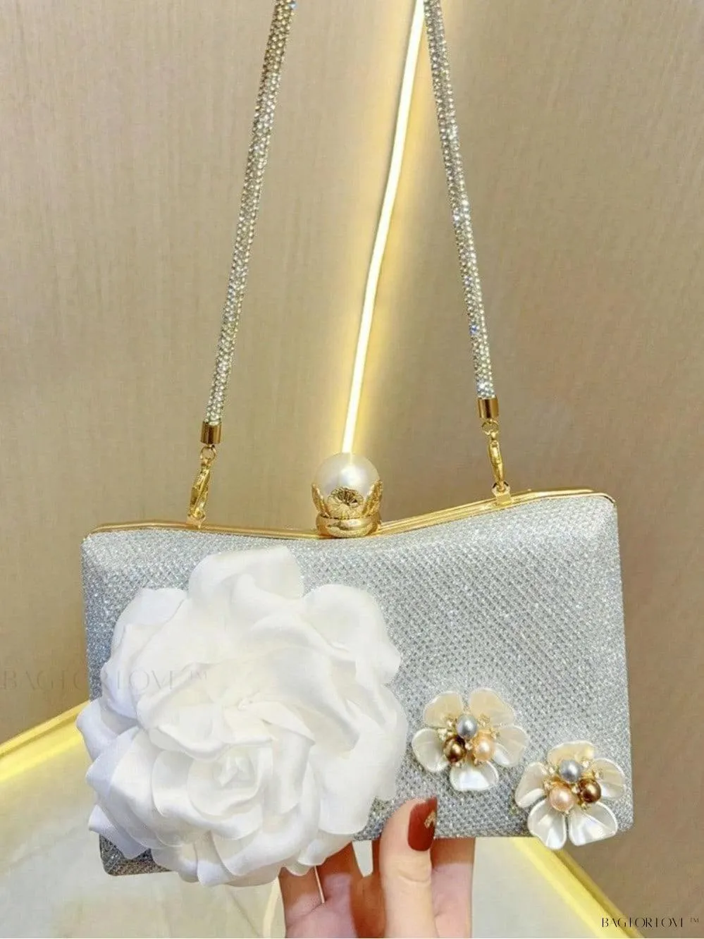 BagForLove - Glamorous Pearl Clutch Handbag for Women