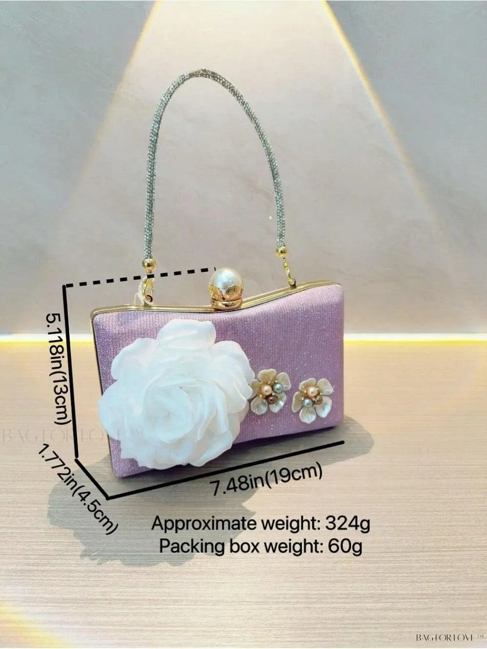 BagForLove - Glamorous Pearl Clutch Handbag for Women