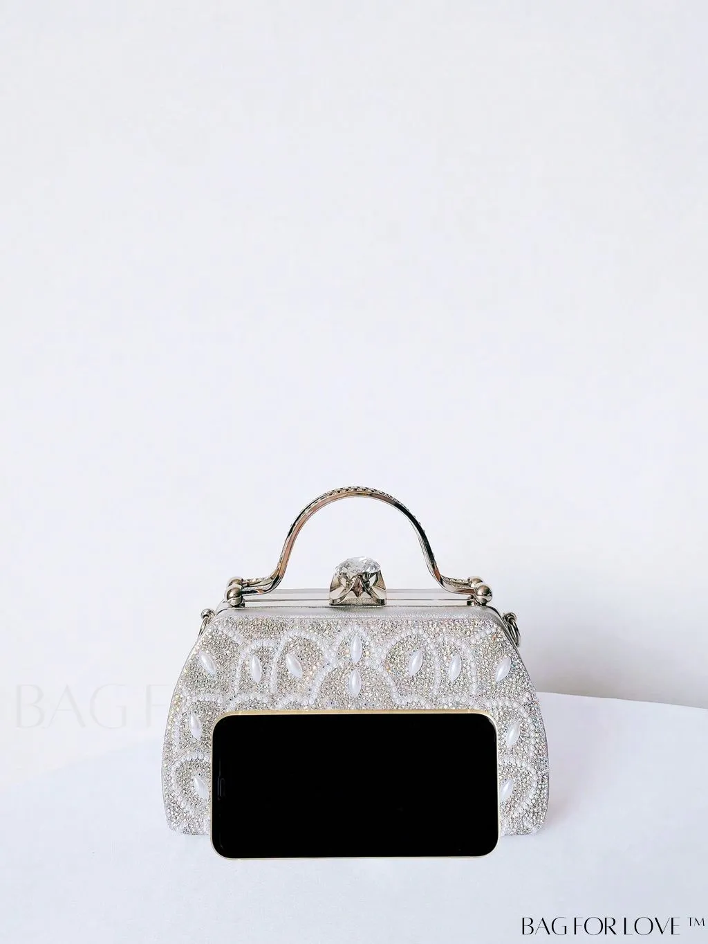BagForLove - Glamorous Rhinestone and Pearl Mini Box Bag