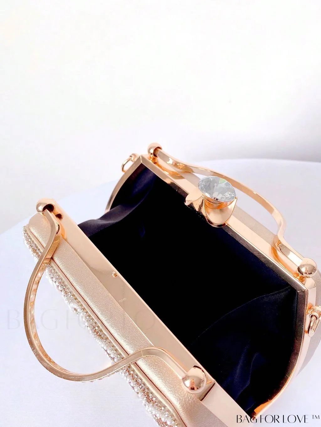 BagForLove - Glamorous Rhinestone and Pearl Mini Box Bag