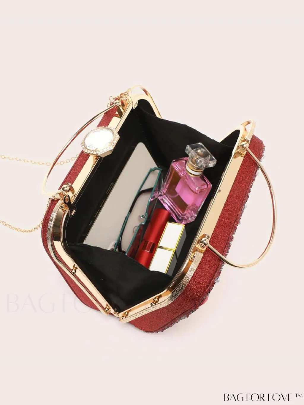 BagForLove - Glamorous Rhinestone Decor Bag: Perfect Bridal Purse for Weddings, Proms & Parties