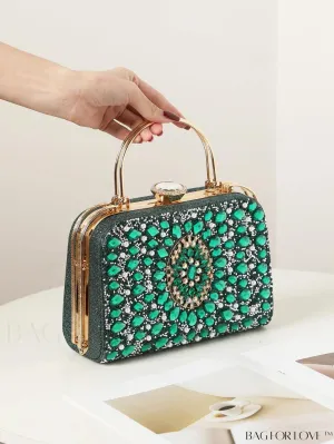 BagForLove - Glamorous Rhinestone Decor Bag: Perfect Bridal Purse for Weddings, Proms & Parties