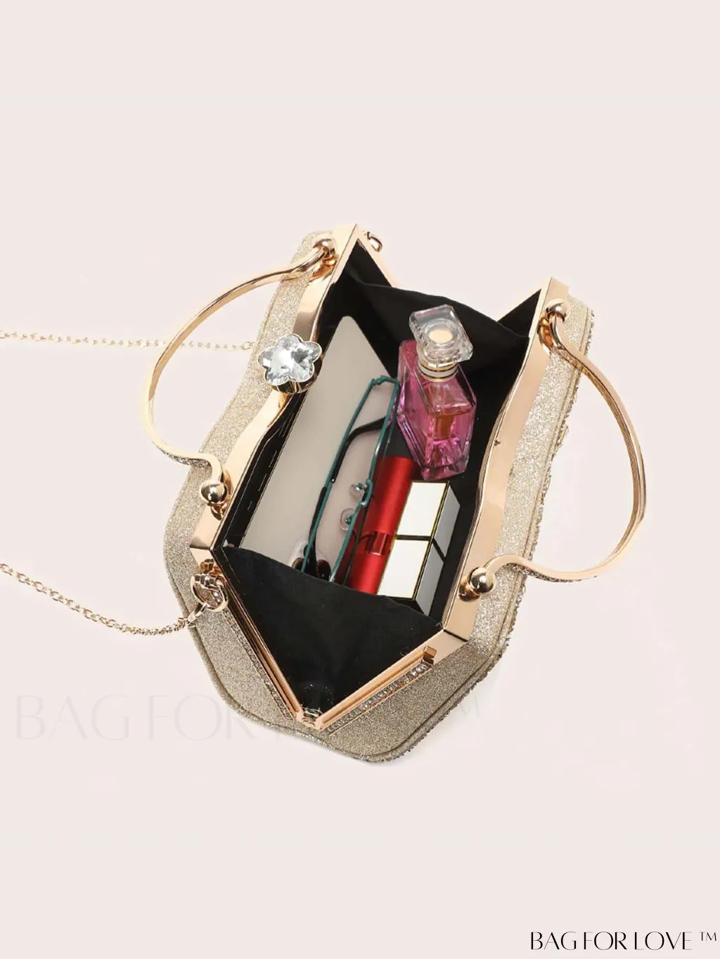 BagForLove - Glamorous Rhinestone Decor Box Bag: Perfect Bridal Purse for Weddings, Proms, & Parties