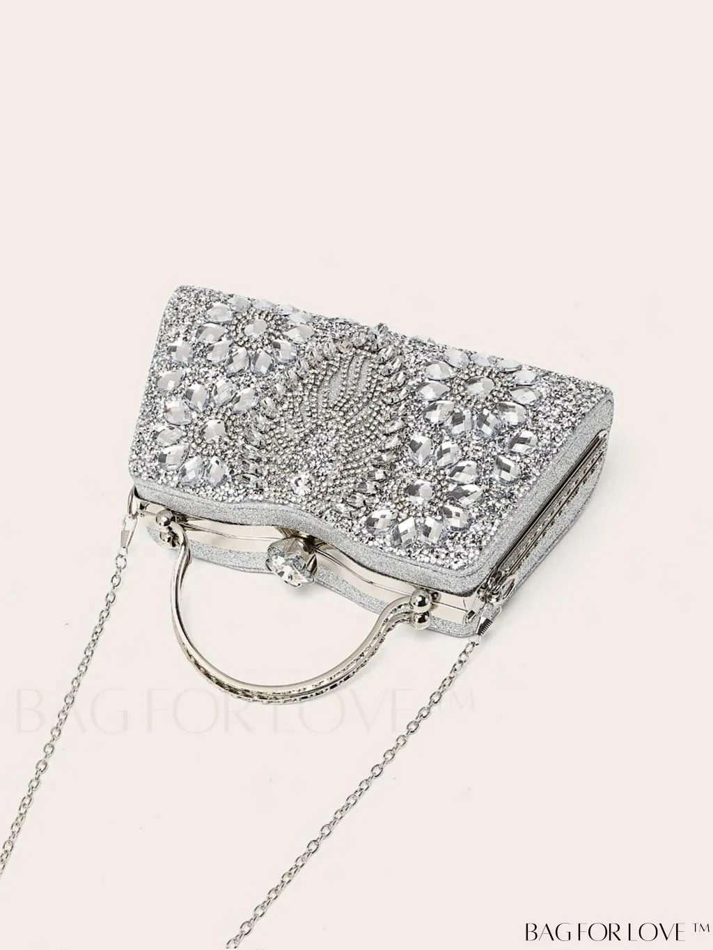 BagForLove - Glamorous Rhinestone Decor Box Bag: Perfect Bridal Purse for Weddings, Proms, & Parties