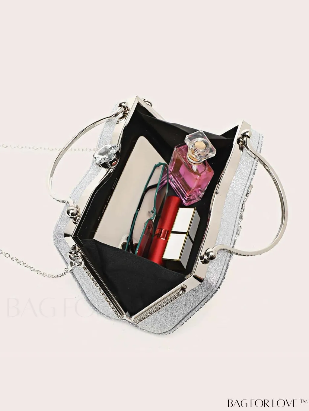 BagForLove - Glamorous Rhinestone Decor Box Bag: Perfect Bridal Purse for Weddings, Proms, & Parties