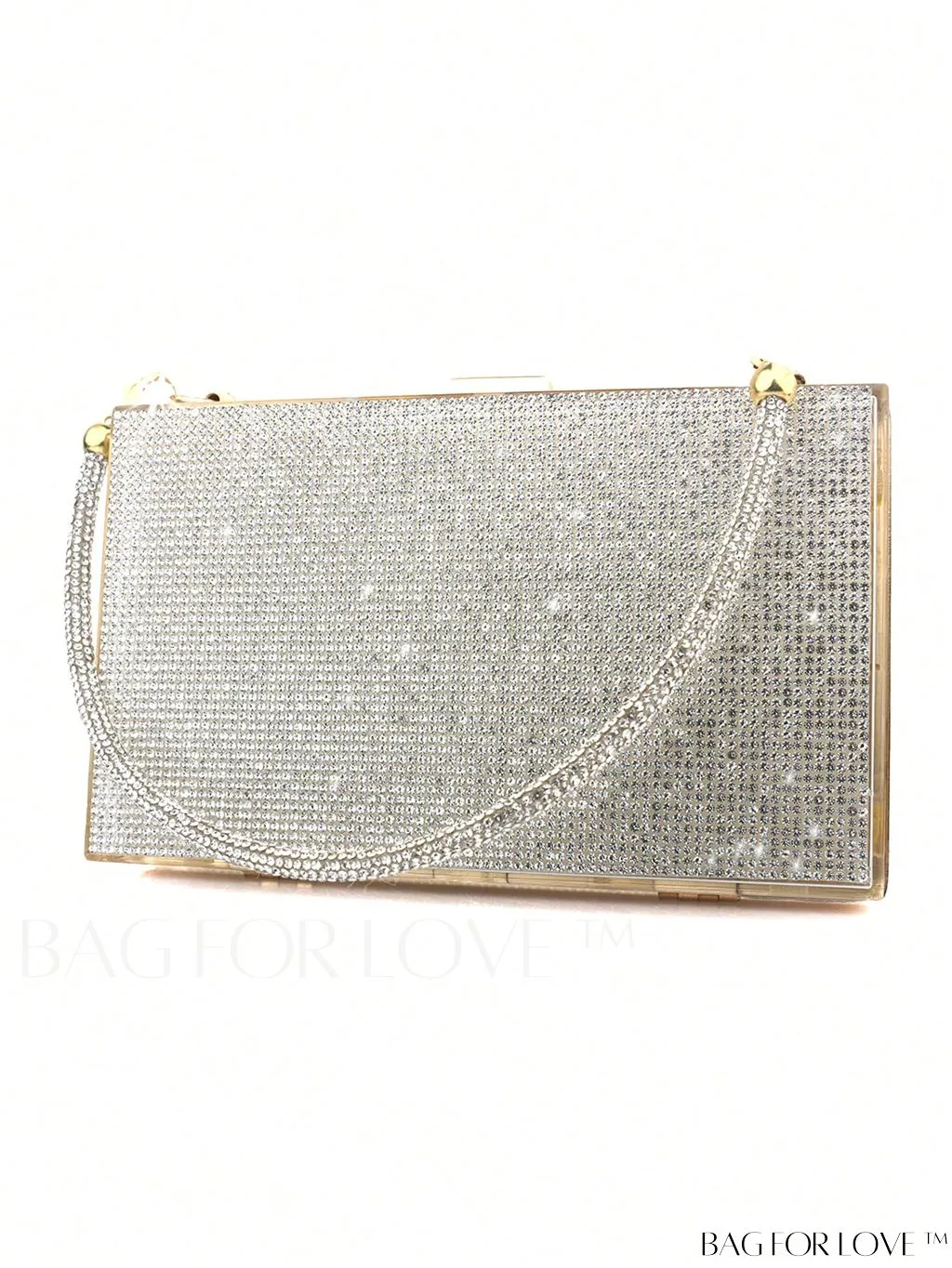 BagForLove - Glamorous Rhinestone-Decorated Mini Box Bag, Perfect for Parties