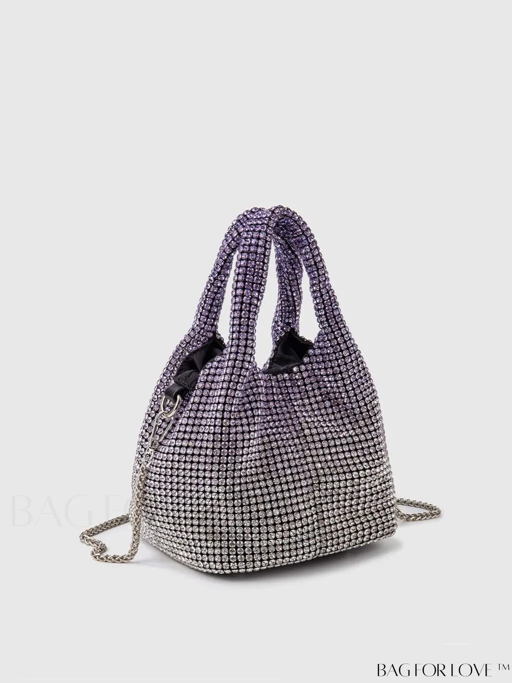 BagForLove - Glamorous Rhinestone Hobo Bag - Mini Size