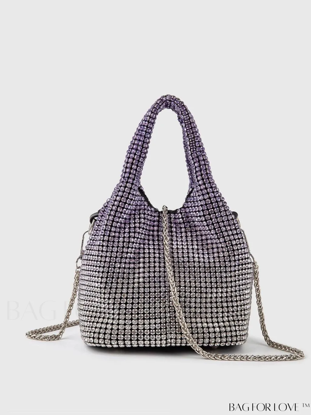 BagForLove - Glamorous Rhinestone Hobo Bag - Mini Size