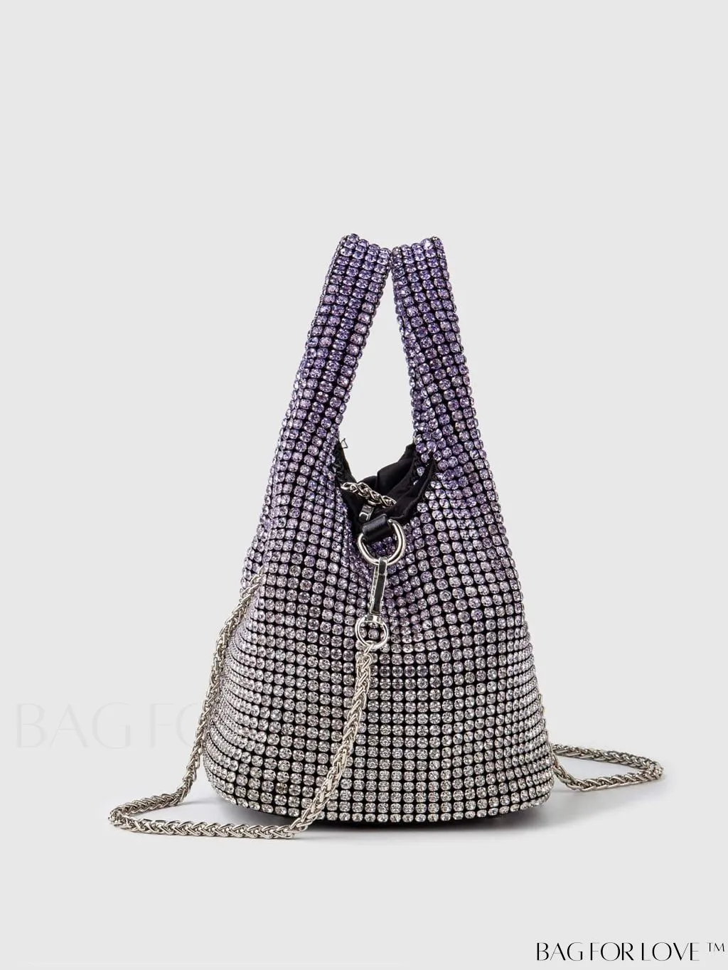 BagForLove - Glamorous Rhinestone Hobo Bag - Mini Size