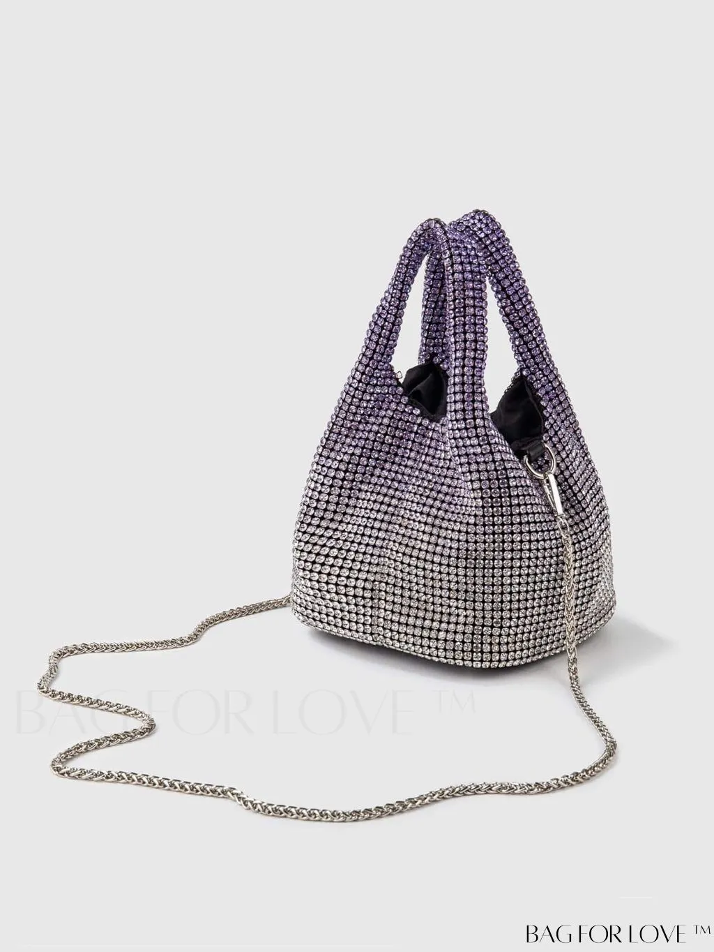 BagForLove - Glamorous Rhinestone Hobo Bag - Mini Size