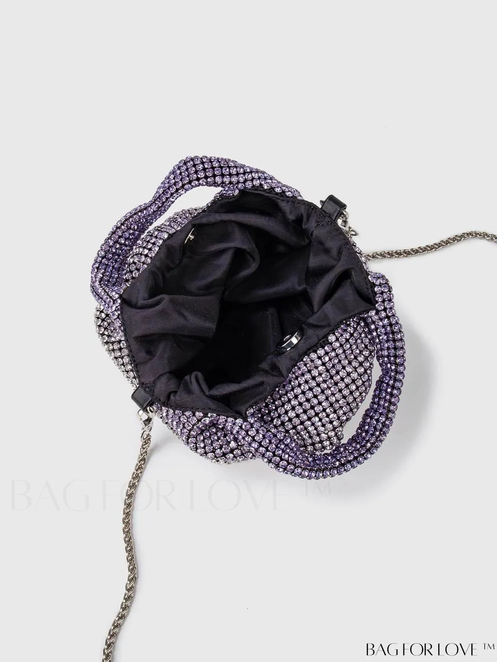 BagForLove - Glamorous Rhinestone Hobo Bag - Mini Size