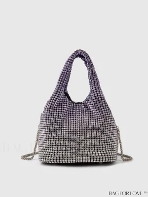 BagForLove - Glamorous Rhinestone Hobo Bag - Mini Size