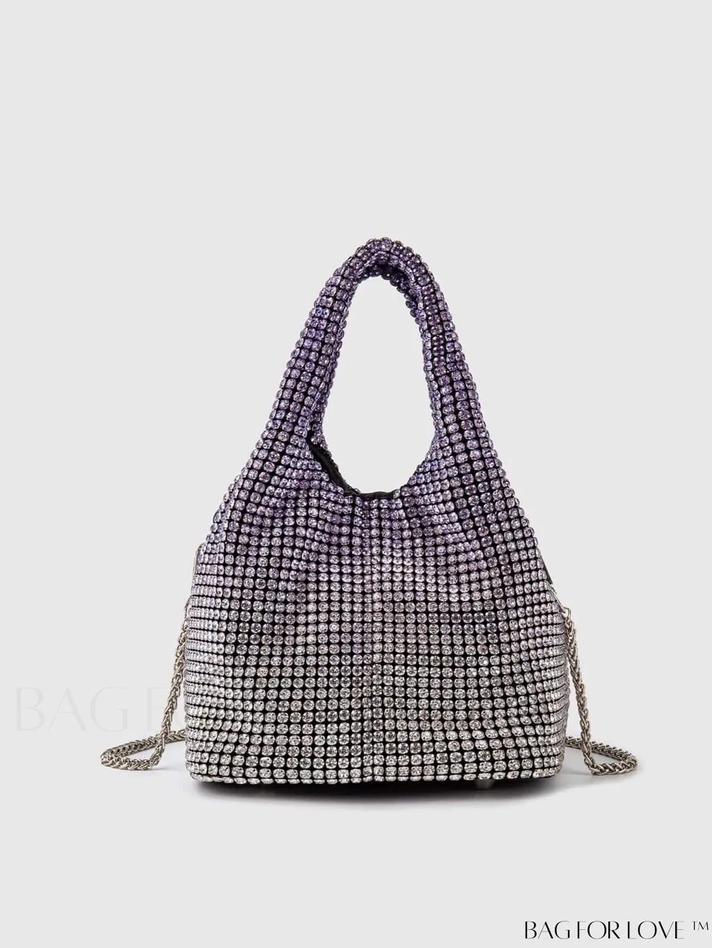 BagForLove - Glamorous Rhinestone Hobo Bag - Mini Size