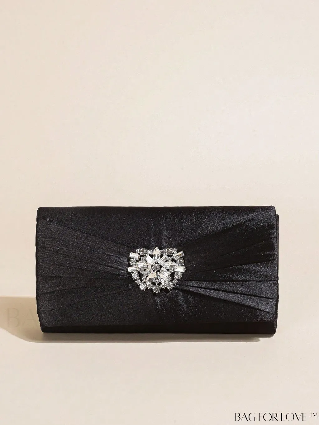 BagForLove - Glamorous Rhinestone Satin Square Bag with Exquisite Decor
