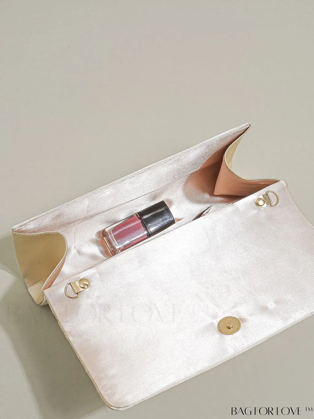 BagForLove - Glamorous Rhinestone Satin Square Bag with Exquisite Decor