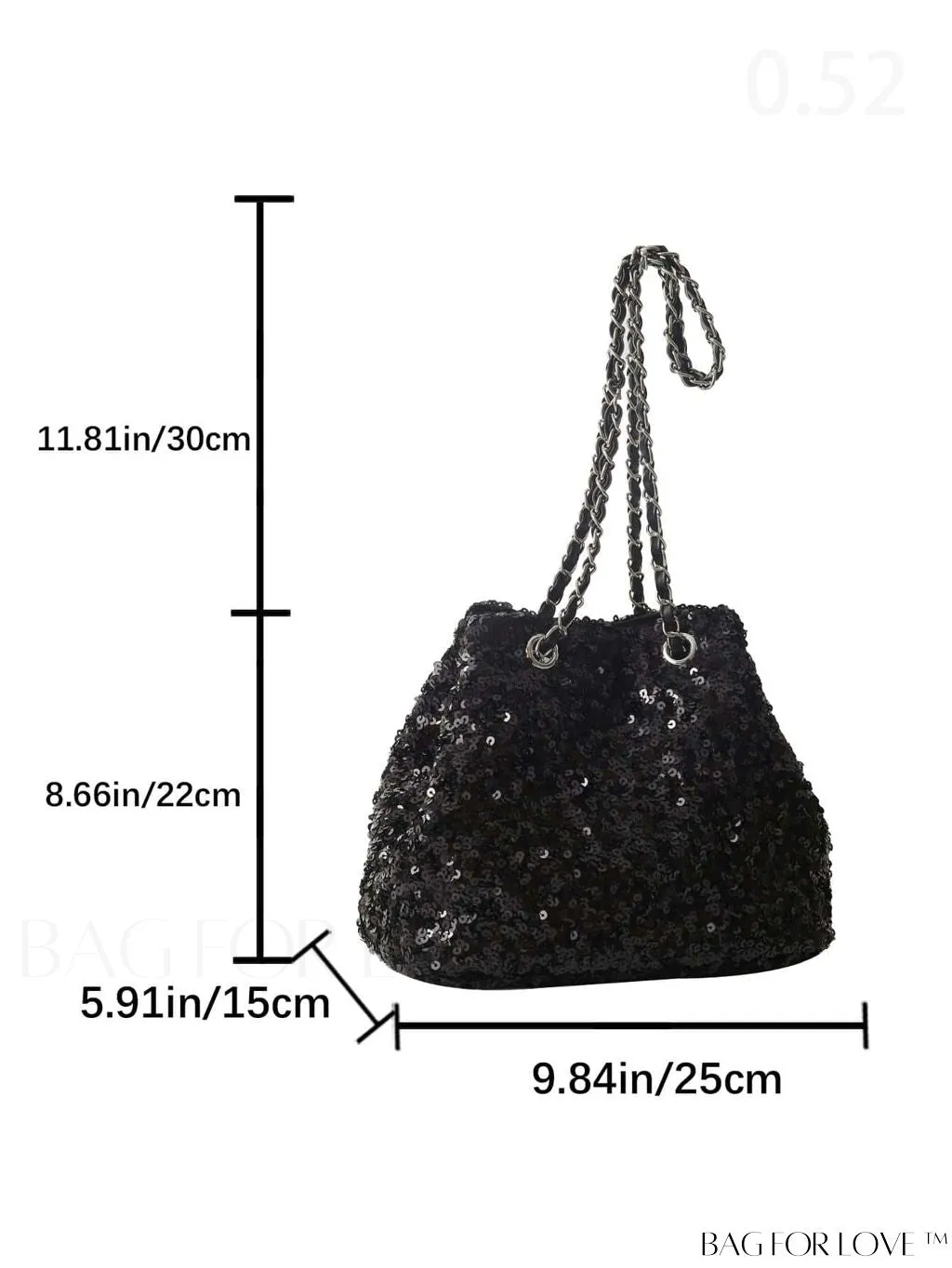 BagForLove - Glamorous Sequin Decor Evening Bag with Chain - Stylish and Chic