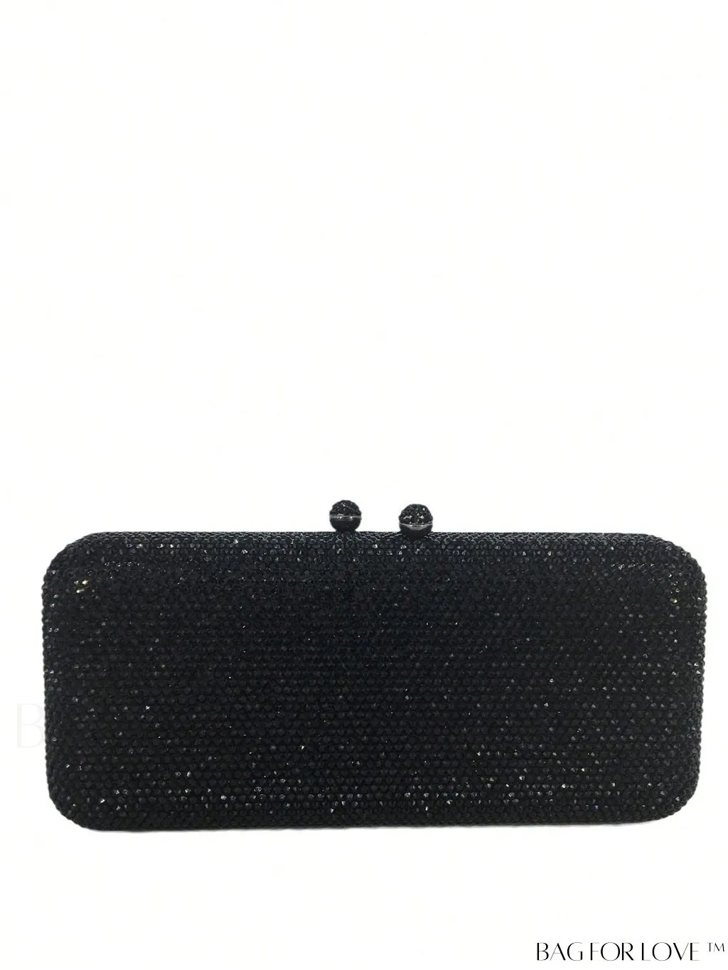 BagForLove - Glamorous Silver Square Bag with Rhinestone Decor