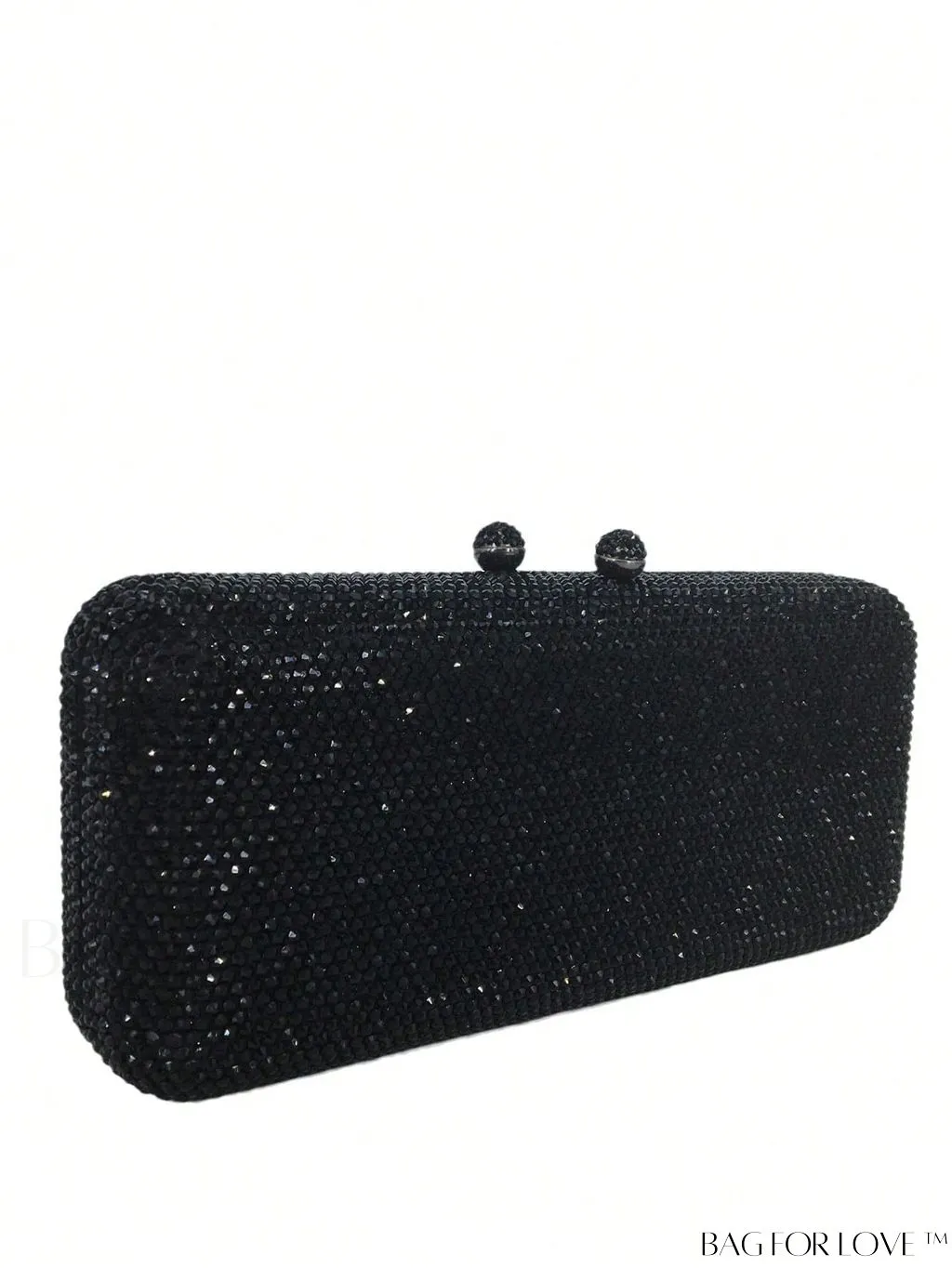 BagForLove - Glamorous Silver Square Bag with Rhinestone Decor