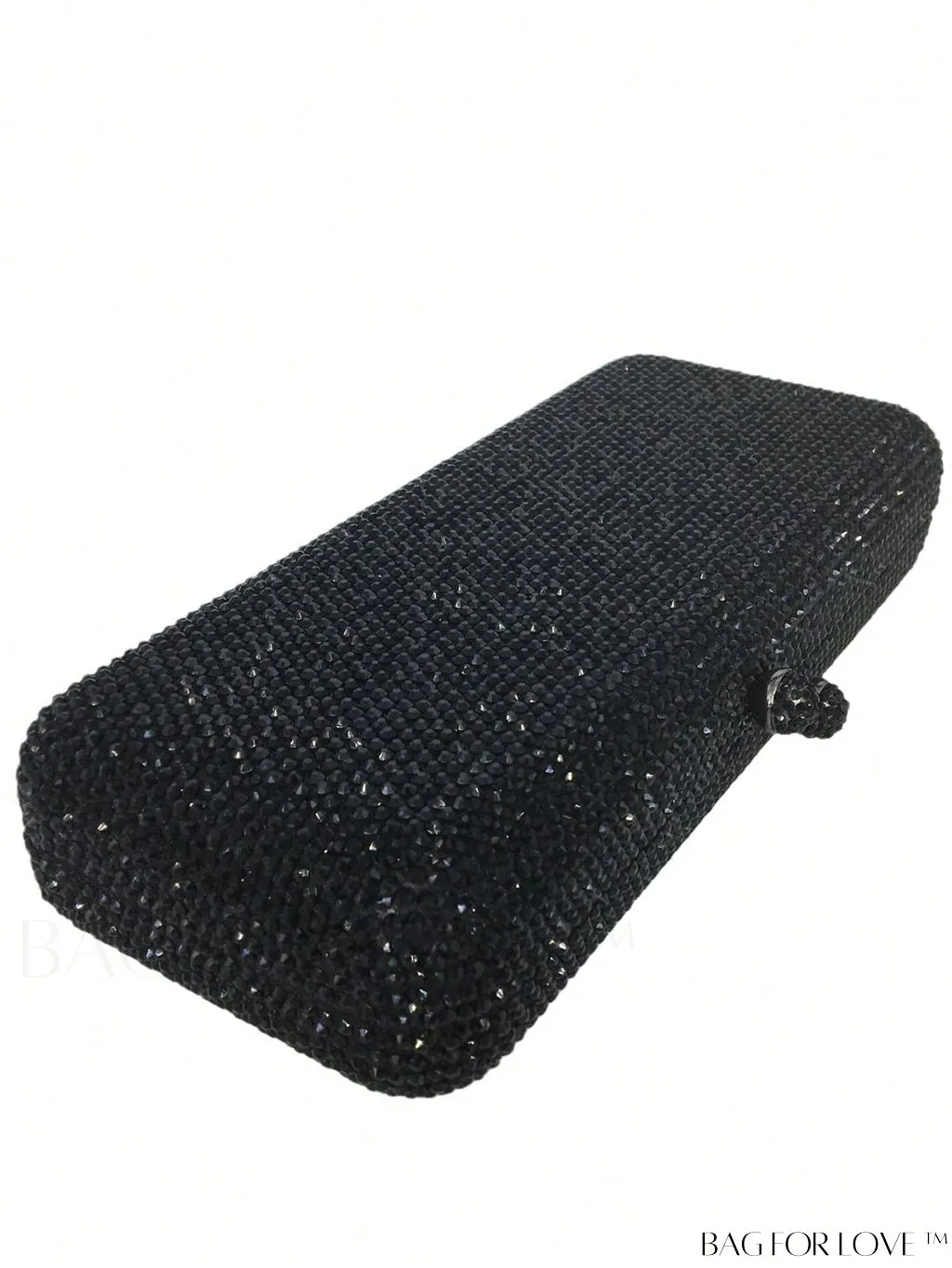 BagForLove - Glamorous Silver Square Bag with Rhinestone Decor