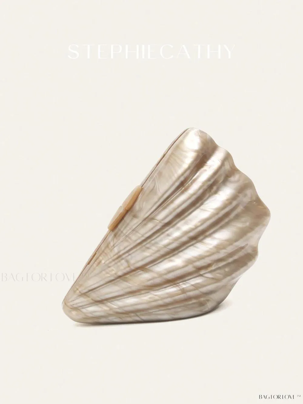 BagForLove - Luxury Acrylic Shell Shape Cross Body Bag with Chain Closure