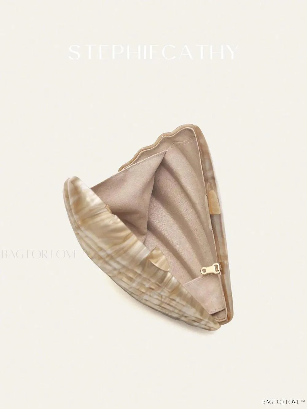 BagForLove - Luxury Acrylic Shell Shape Cross Body Bag with Chain Closure
