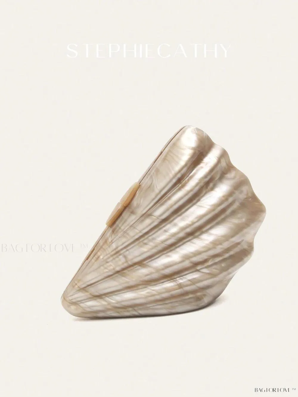BagForLove - Luxury Acrylic Shell Shape Cross Body Bag with Chain Closure