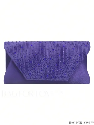 BagForLove - Medium Glamorous Envelope Bag with Rhinestone Decoration