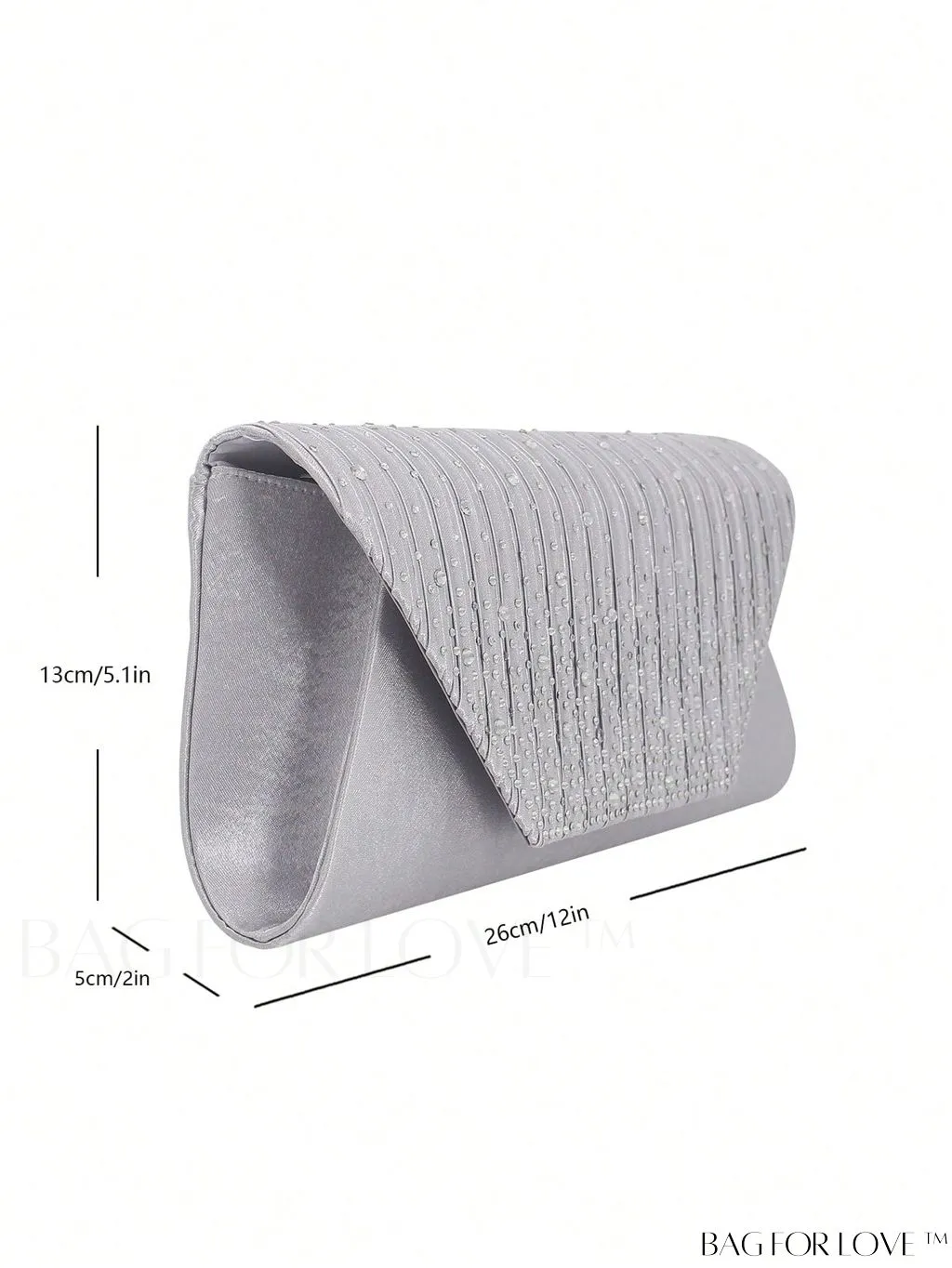 BagForLove - Medium Glamorous Envelope Bag with Rhinestone Decoration