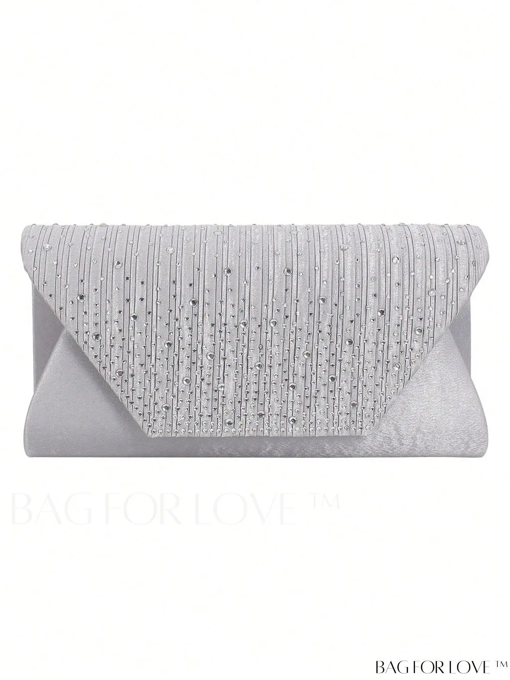 BagForLove - Medium Glamorous Envelope Bag with Rhinestone Decoration